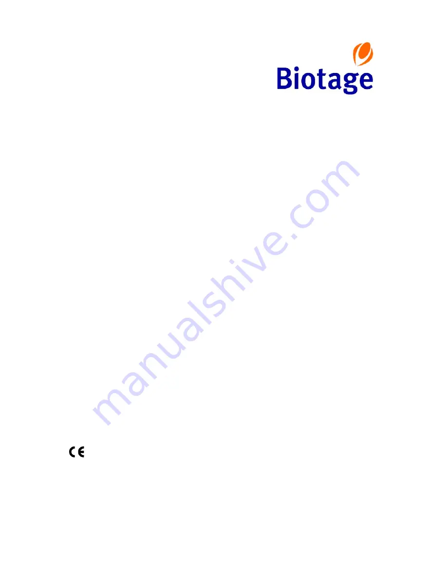 Biotage TurboVap 96 Скачать руководство пользователя страница 1