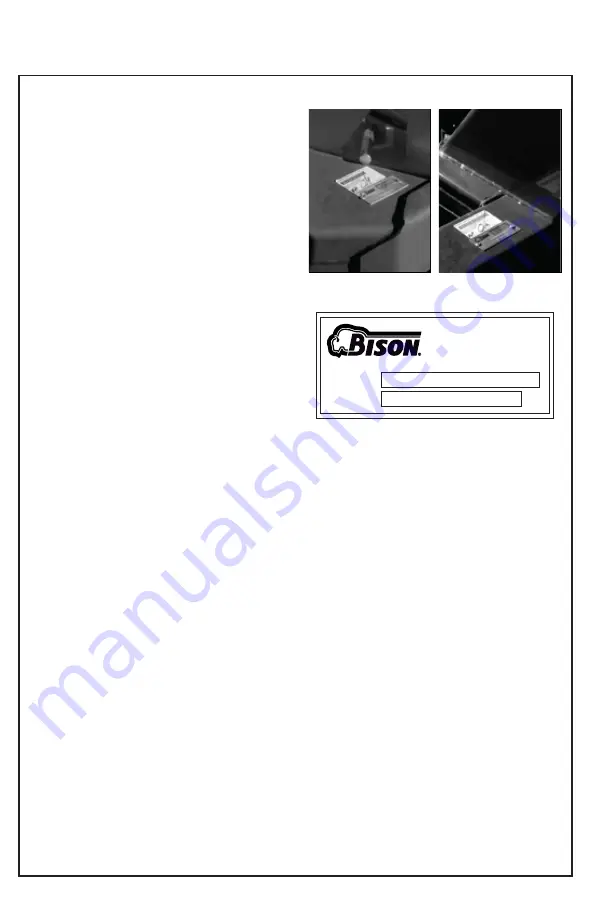 Bison SVH-1 Operator'S Manual Download Page 43