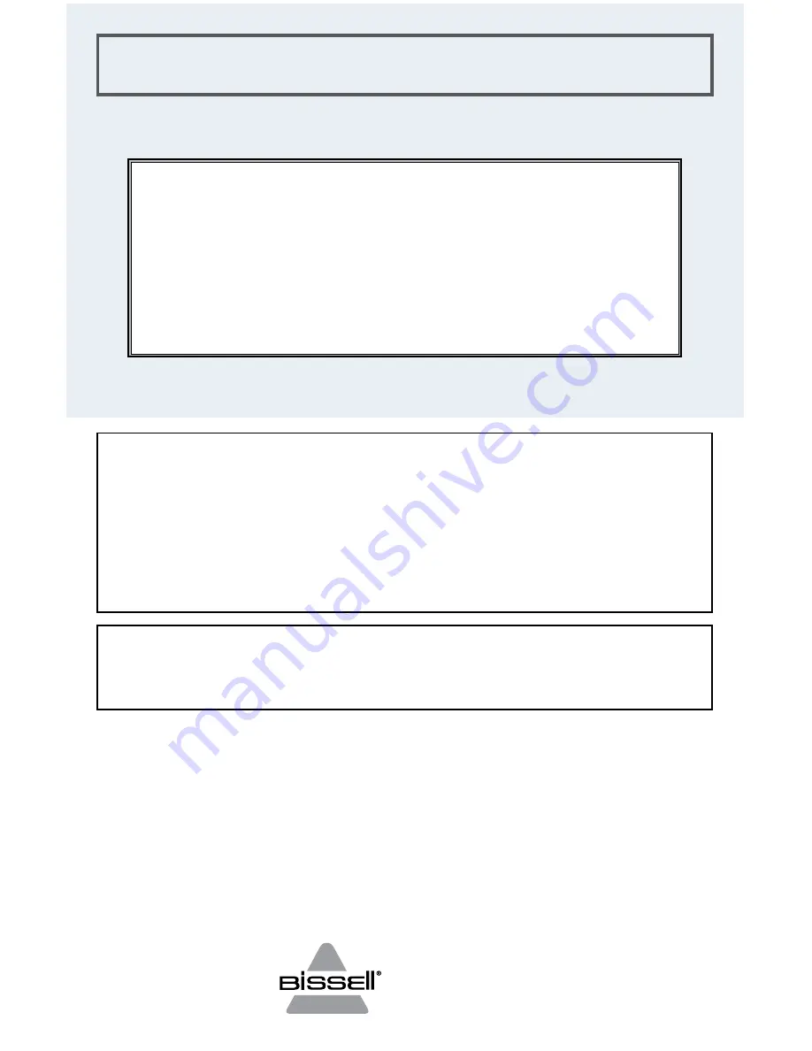 Bissell 2112 SERIES User Manual Download Page 16