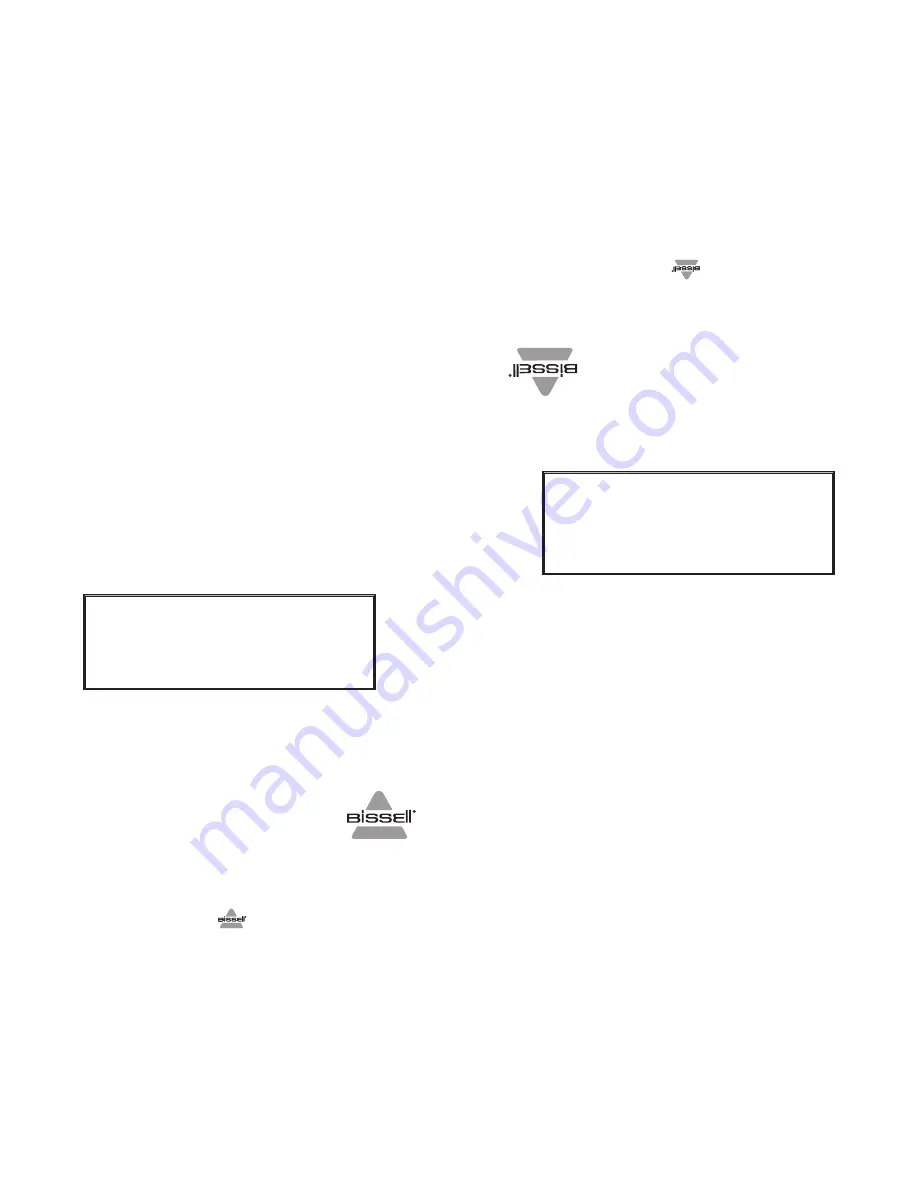 Bissell 29H3 SERIES User Manual Download Page 12