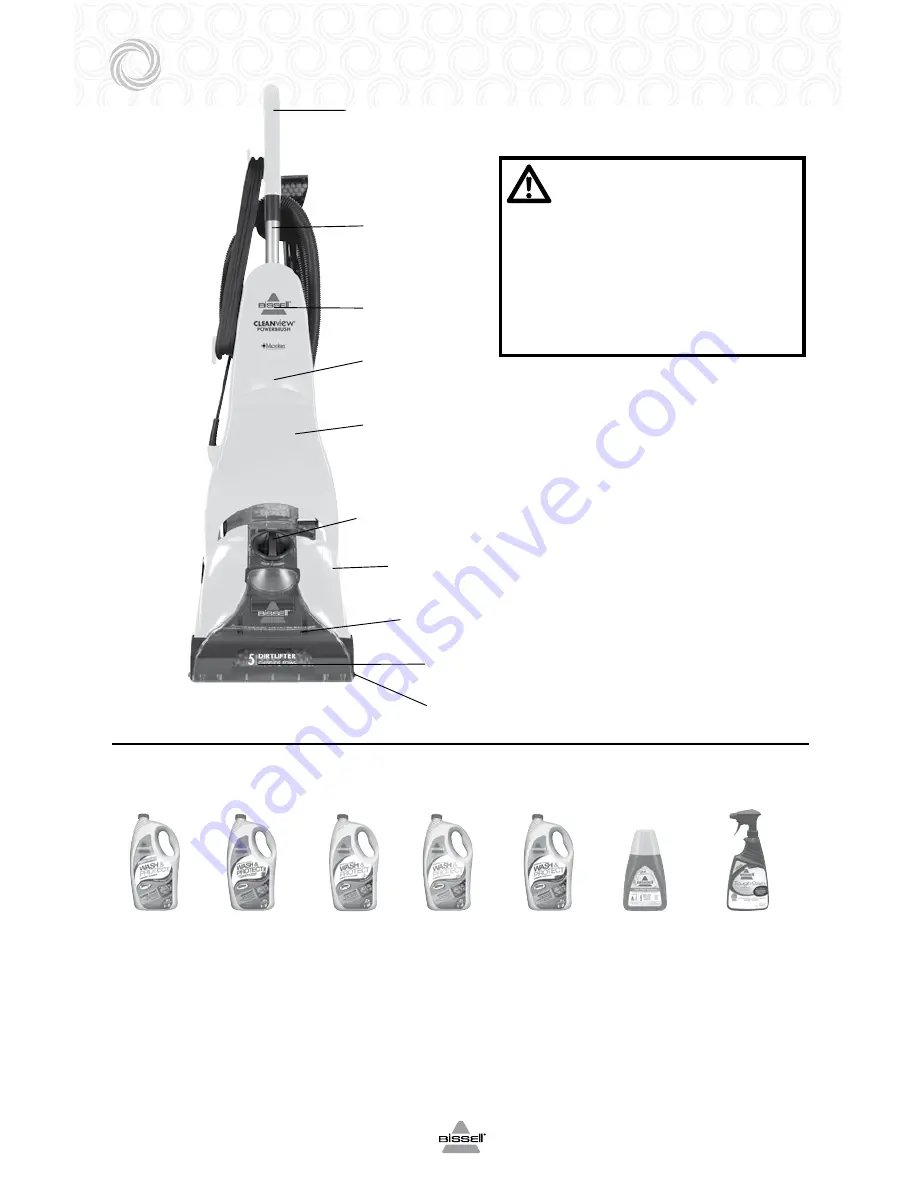 Bissell CLEANVIEW 34C9 SERIES User Manual Download Page 4