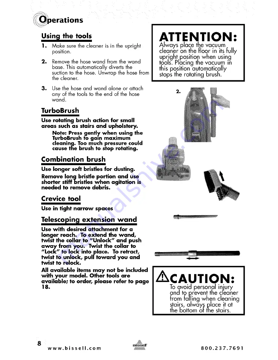 Bissell PowerClean Multi Cyclonic 16N5 Series User Manual Download Page 8