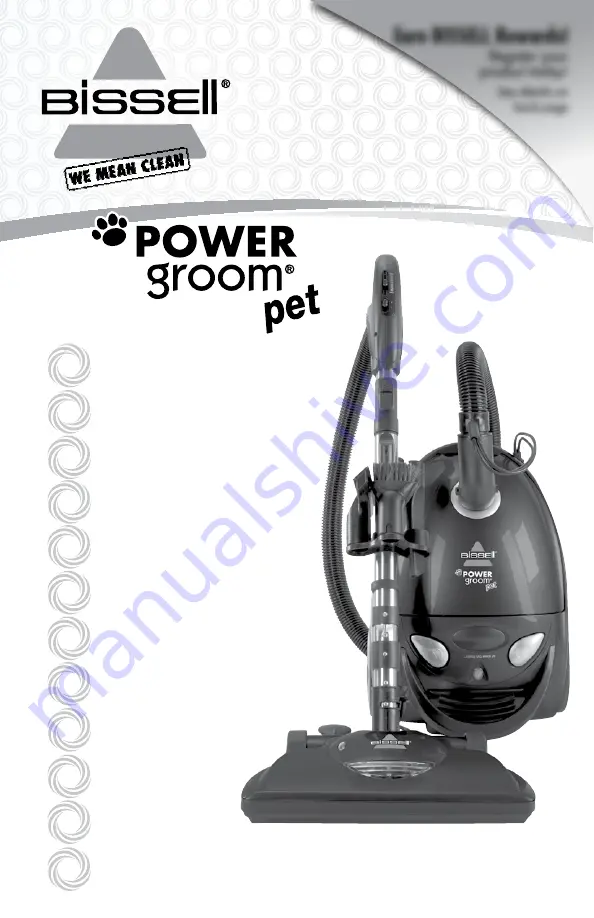 Bissell Powergroom Pet Canister Vacuum User Manual Download Page 1