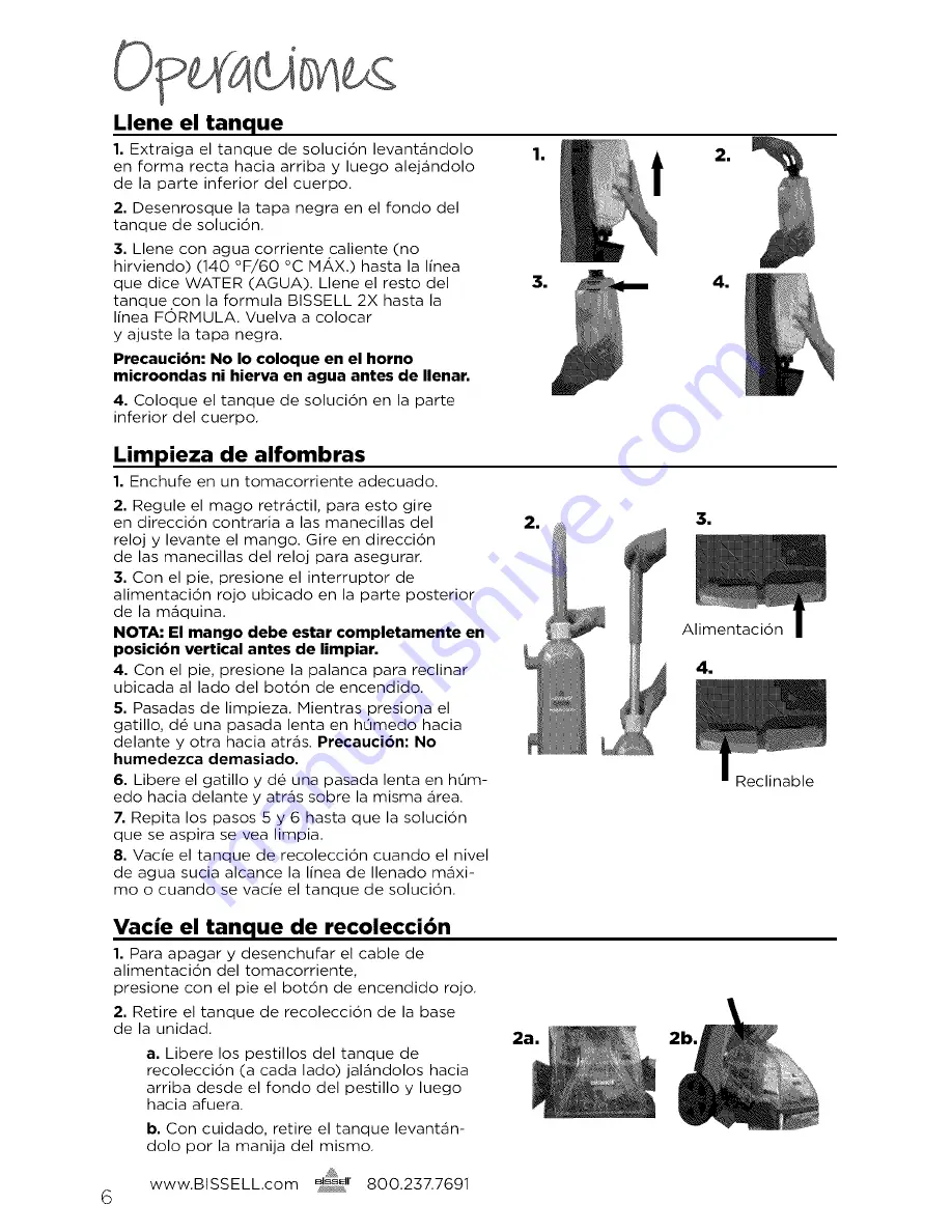 Bissell ReadyClean 20R7 SERIES User Manual Download Page 18