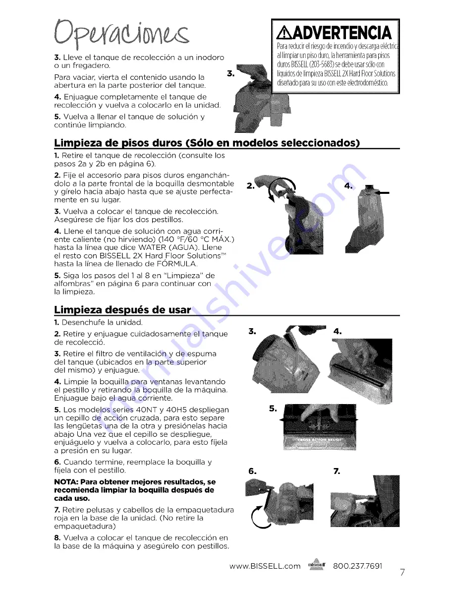 Bissell ReadyClean 20R7 SERIES User Manual Download Page 19