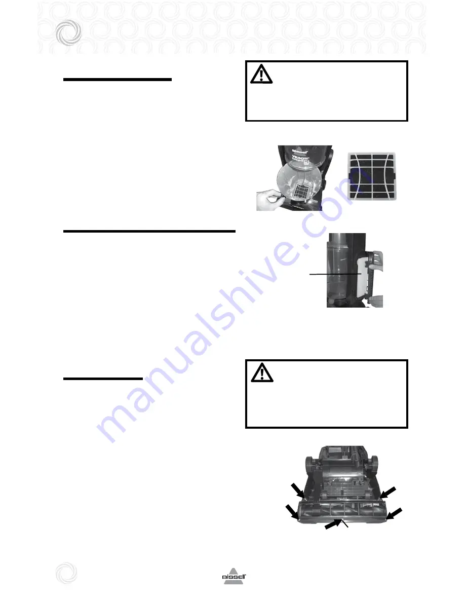 Bissell Velocity Bagged 6221 SERIES User Manual Download Page 10