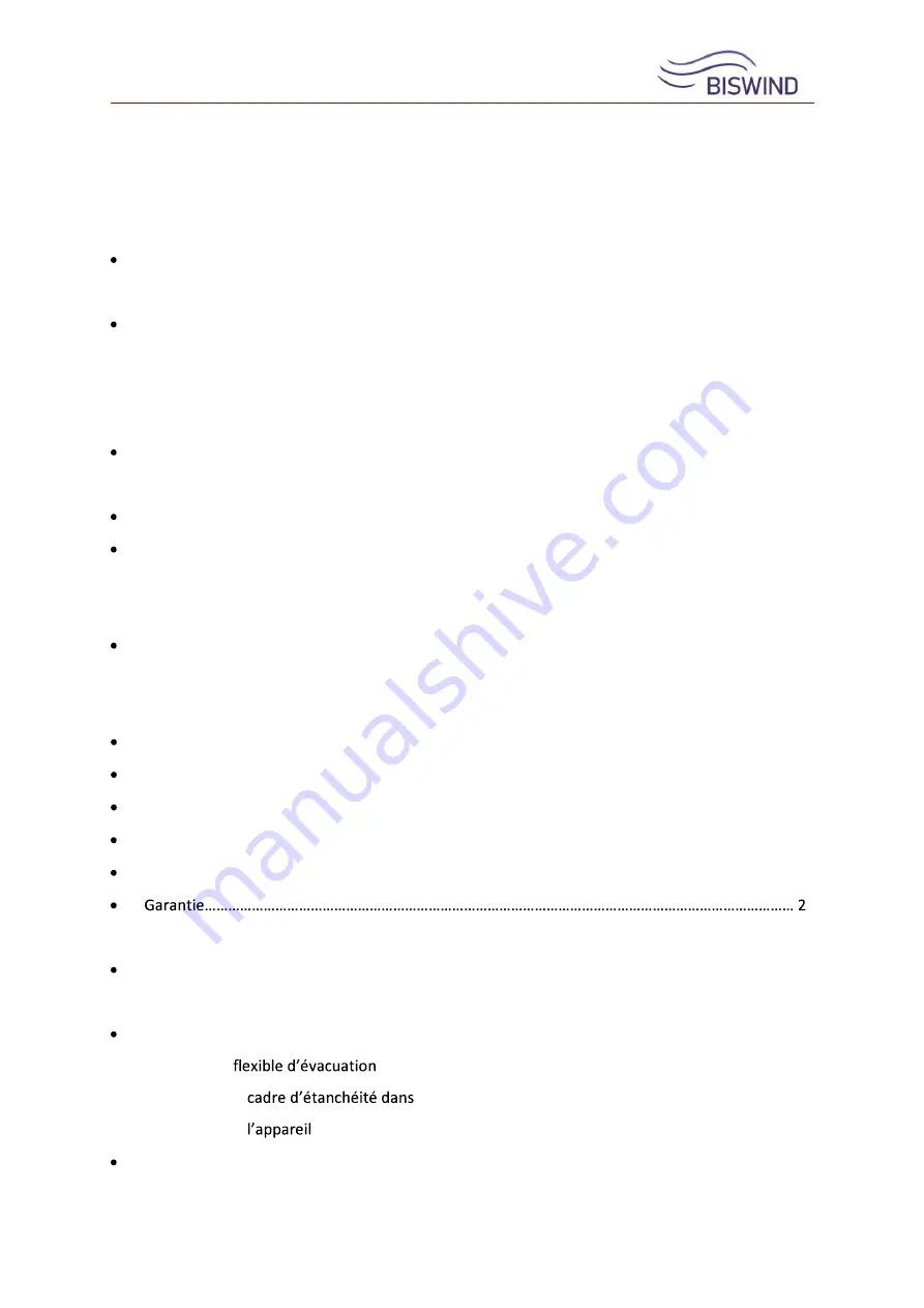 BISWIND BWPAC9000 Instructions For Use Manual Download Page 3