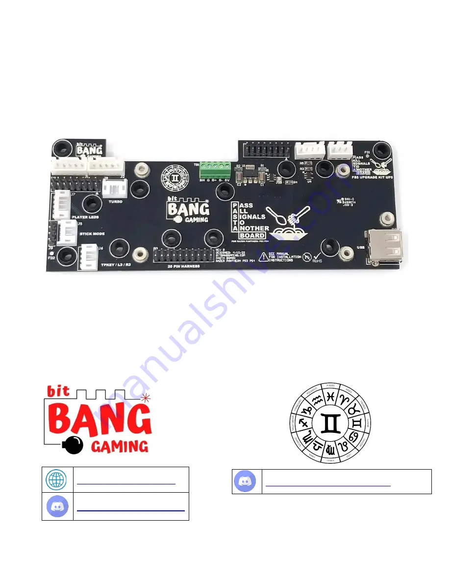 bit BANG GAMING PASTA Installation Manual & Users Manual Download Page 1