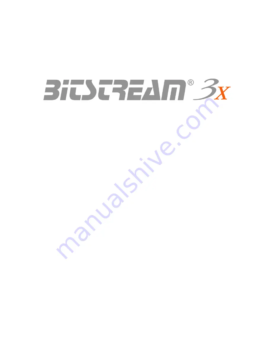 Bitstream 3x Скачать руководство пользователя страница 1