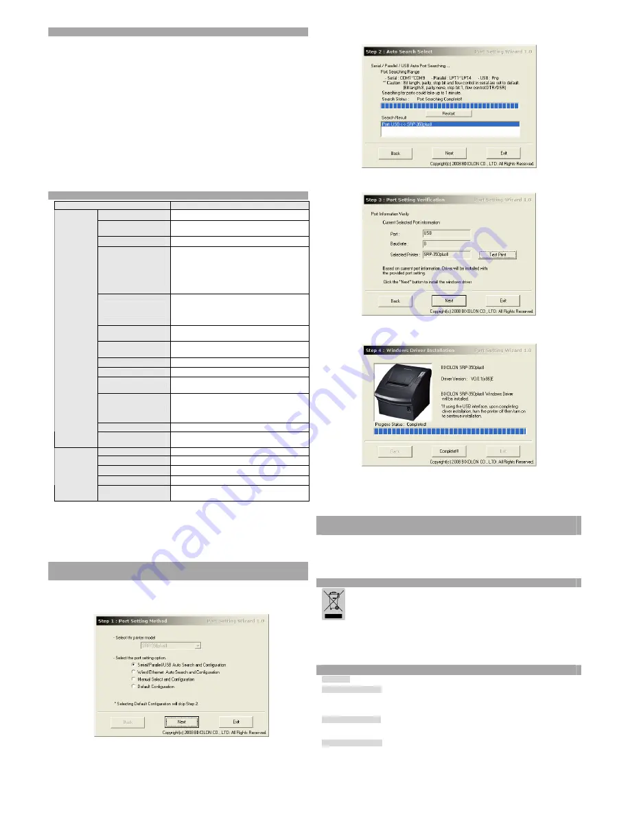 BIXOLON SRP-352plusIIA&C Installation Manual Download Page 8