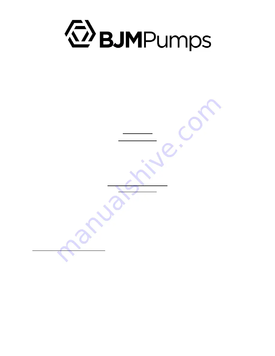 BJM Pumps FAHRENHEIT SK-F Series Скачать руководство пользователя страница 27