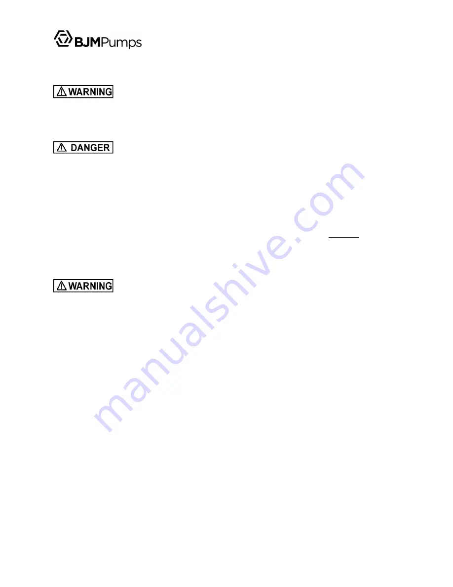 BJM Pumps FAHRENHEIT SK-F Series Installation, Operation & Maintenance Manual Download Page 36