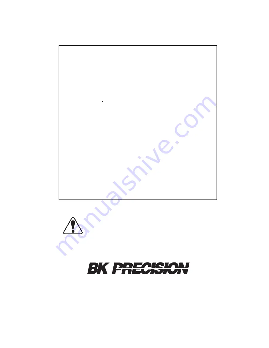 BK Precision 2522B Скачать руководство пользователя страница 3