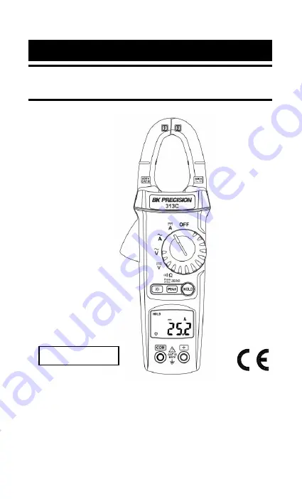 BK Precision 313C Manual Download Page 1