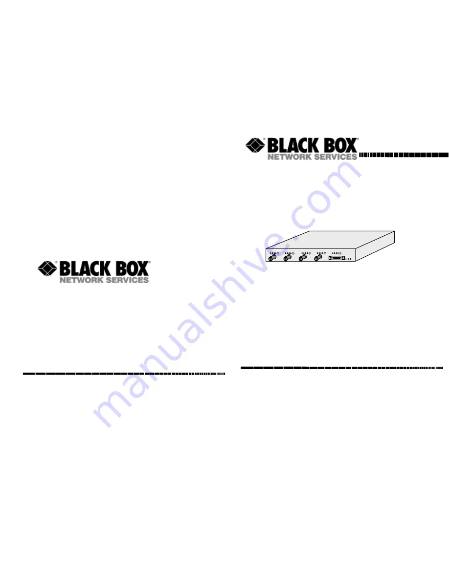 Black Box 4-Port BNC Repeater Скачать руководство пользователя страница 1