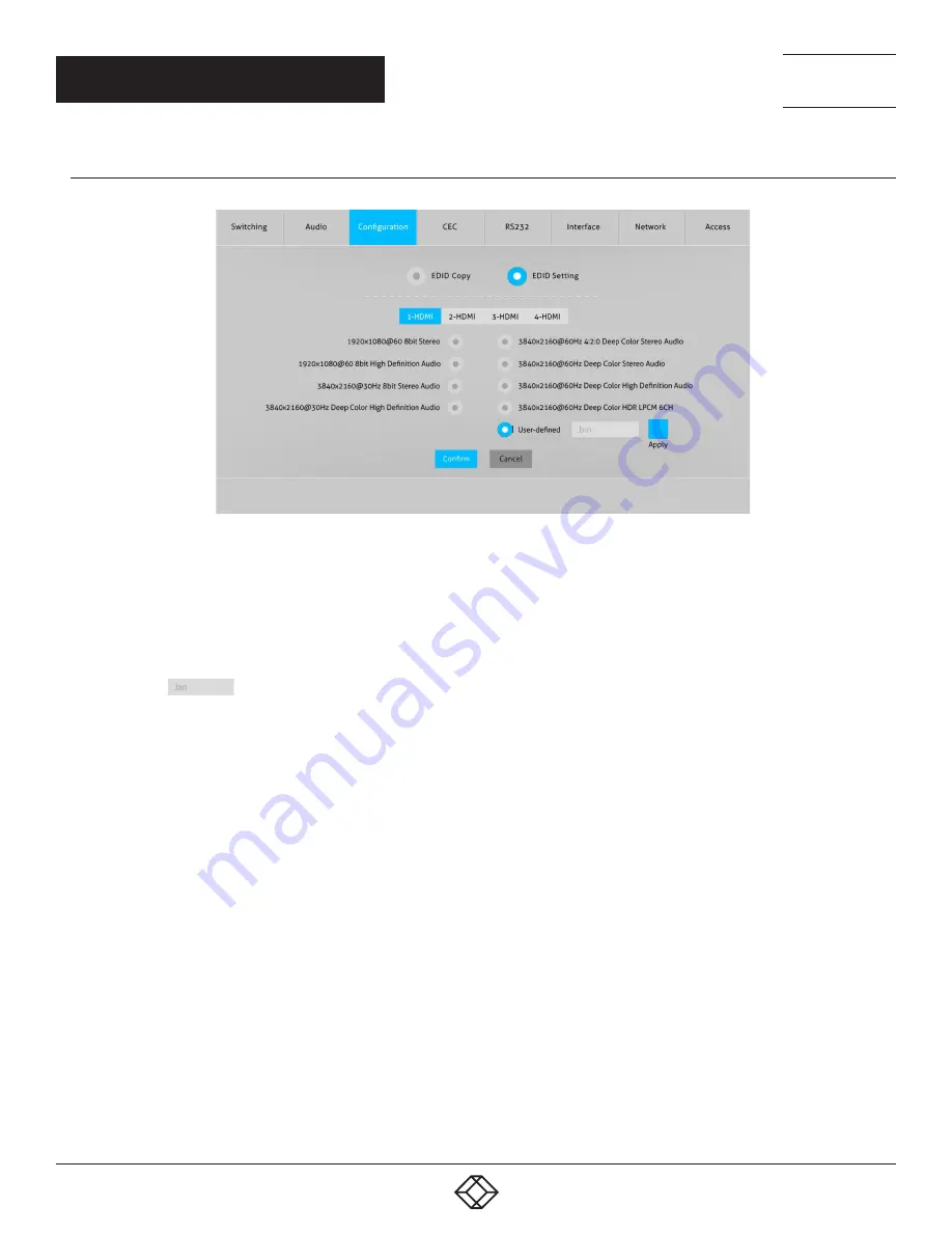 Black Box AVS-HDMI2-4X4-R2 User Manual Download Page 17