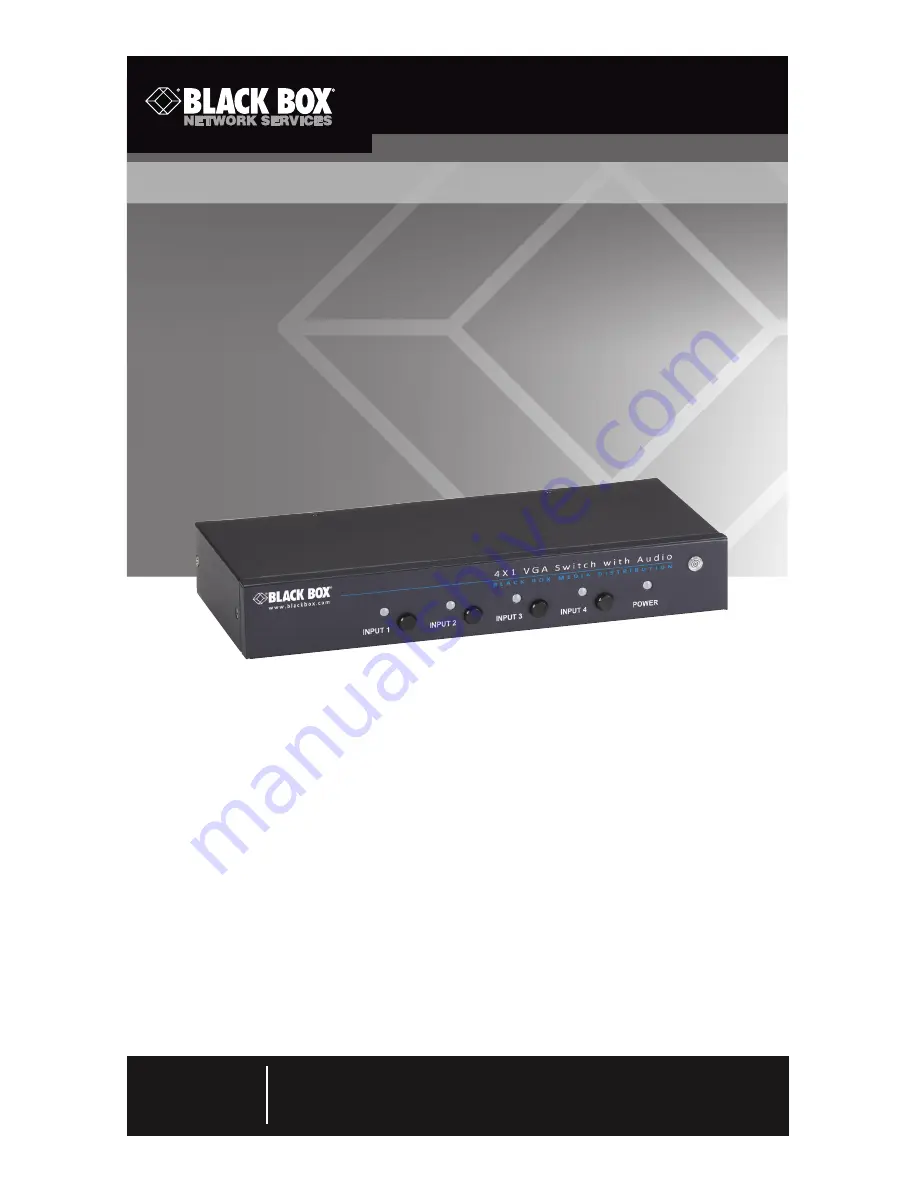 Black Box AVSW-VGA4X1A User Manual Download Page 1