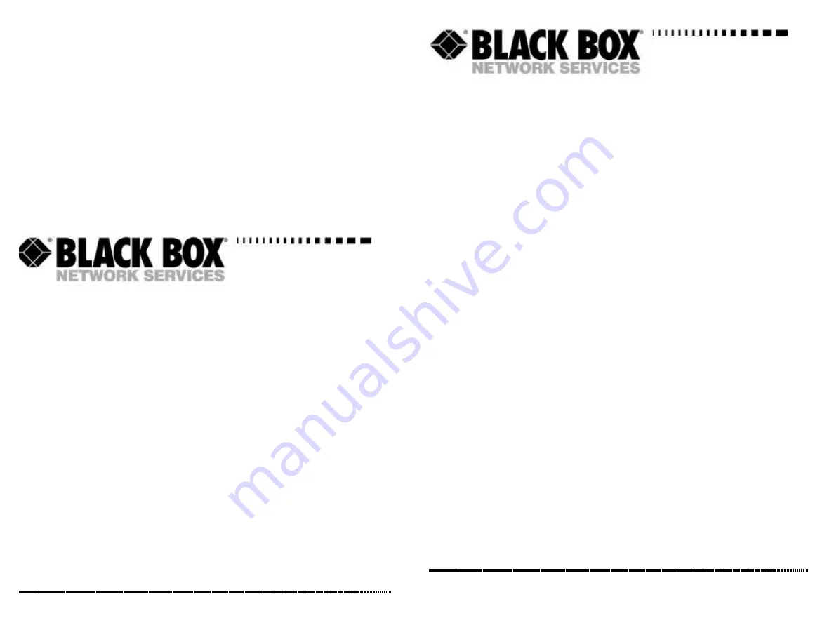 Black Box LBU2090 Manual Download Page 1