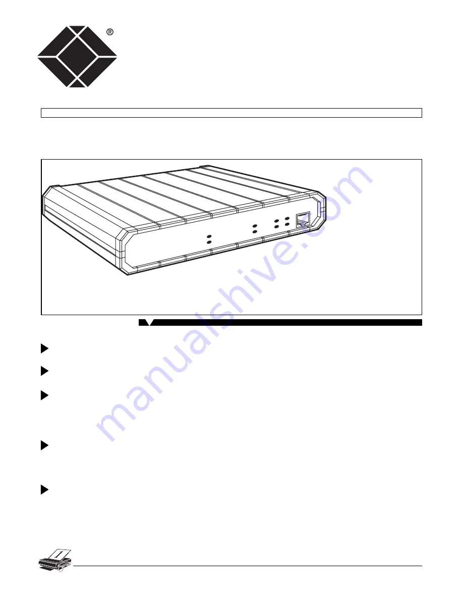 Black Box LR0003A Specifications Download Page 1