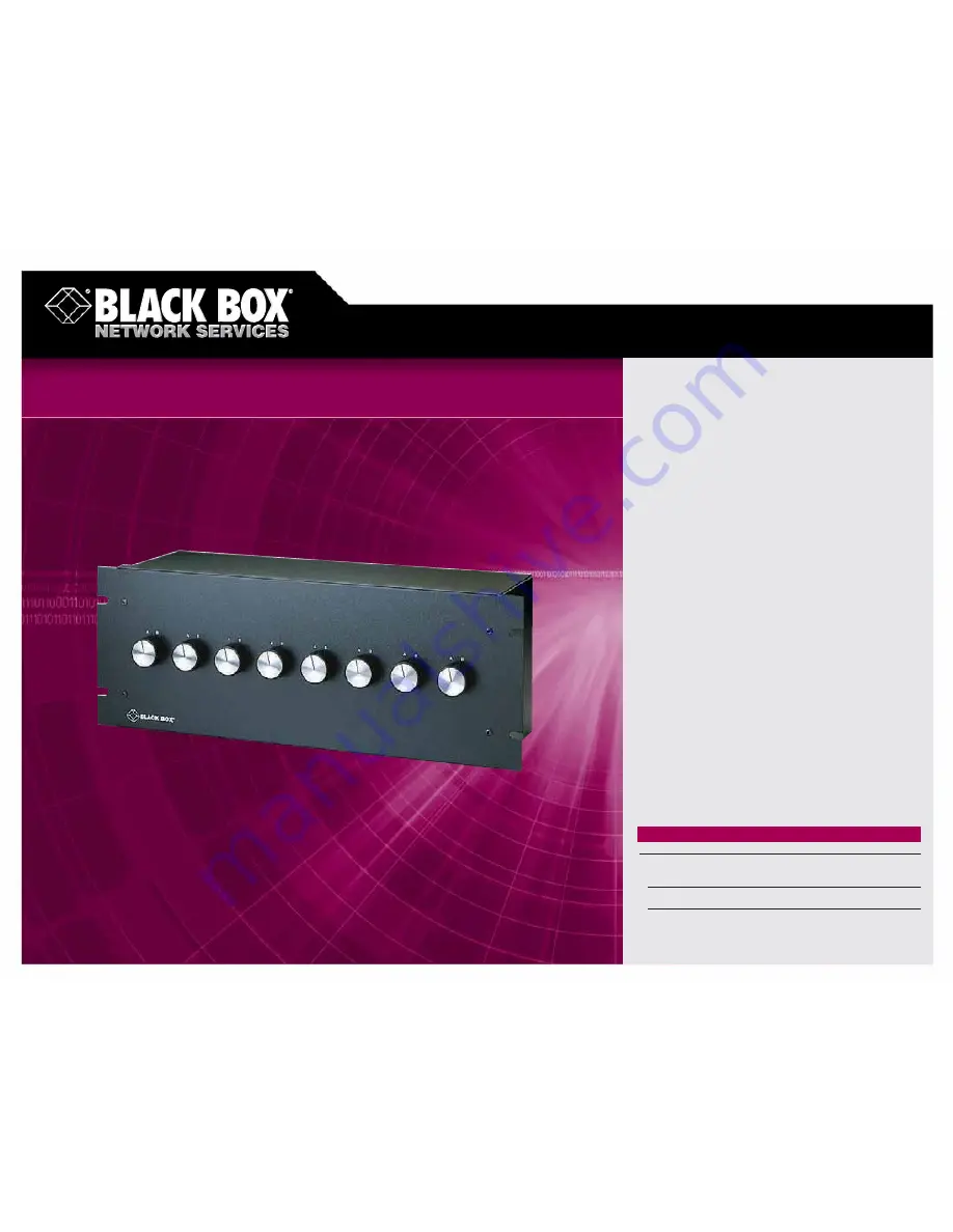 Black Box SM025A-FFF Скачать руководство пользователя страница 1