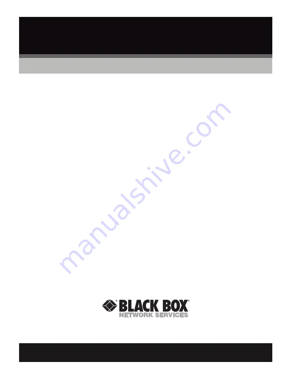 Black Box SP4000A Quick Start Manual Download Page 1