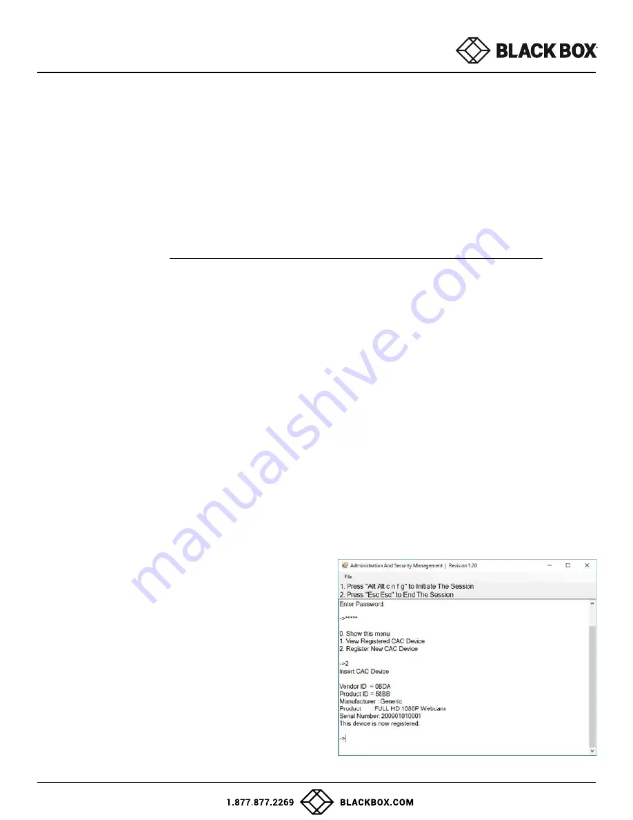 Black Box SS4P-DVI-4X2-UCAC User Manual Download Page 9