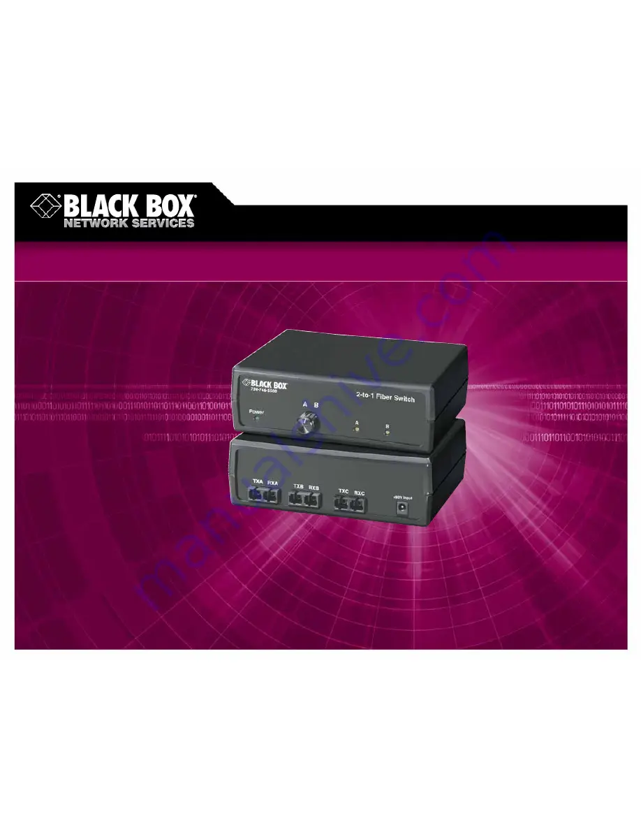 Black Box SW459A Specifications Download Page 1