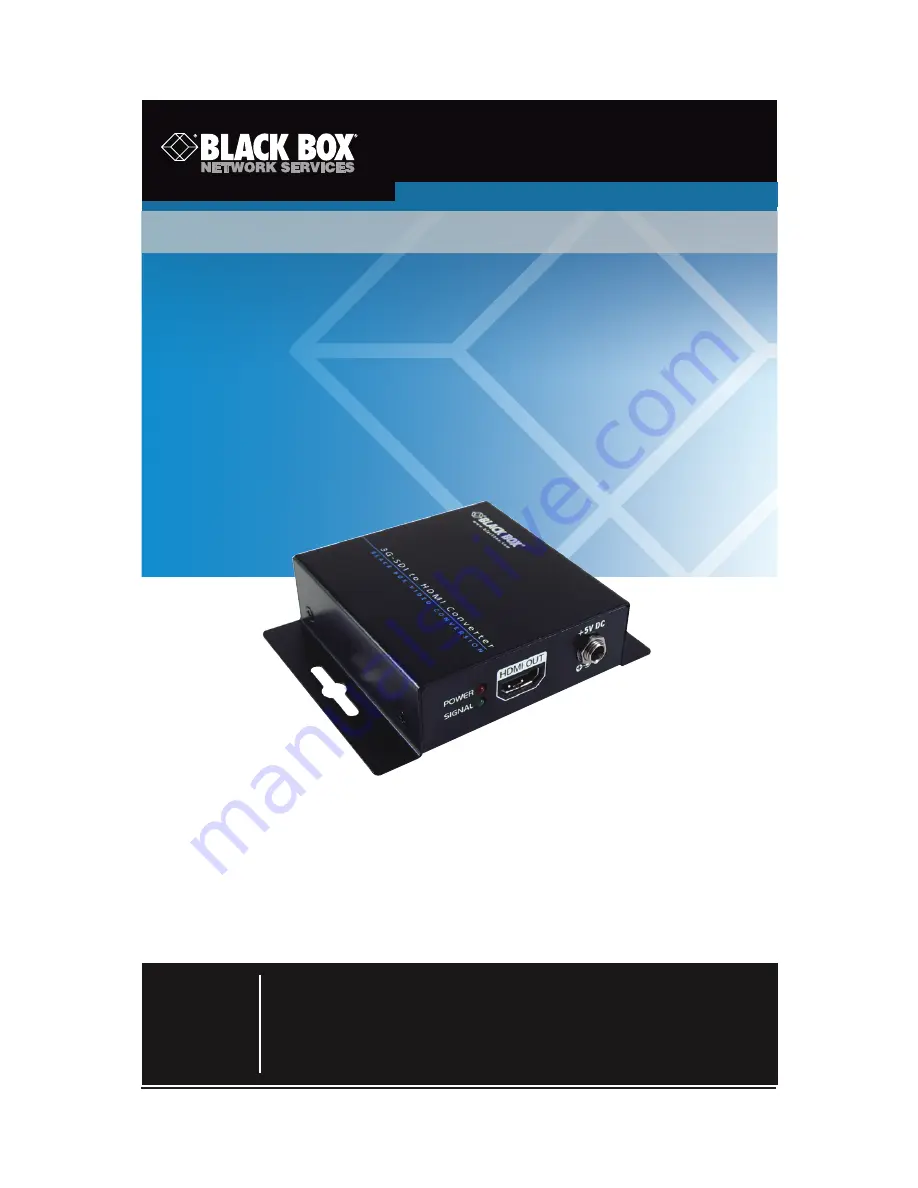 Black Box VSC-SDI-HDMI Скачать руководство пользователя страница 1