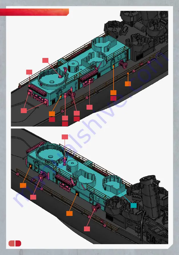 Black Cat Models Cannon Class Destroyer Escort French Navy Assembly Instructions Manual Download Page 18