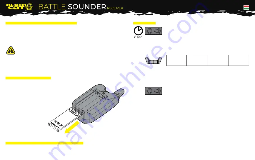 Black cat BATTLE SOUNDER RECEIVER Manual Download Page 18