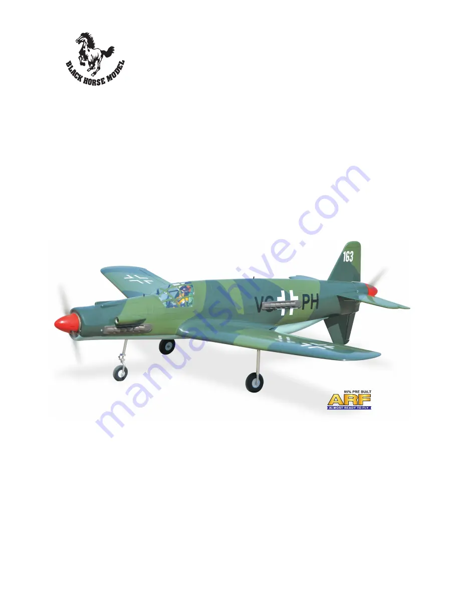 Black Horse Model dornier DO335 Instruction Manual Download Page 1