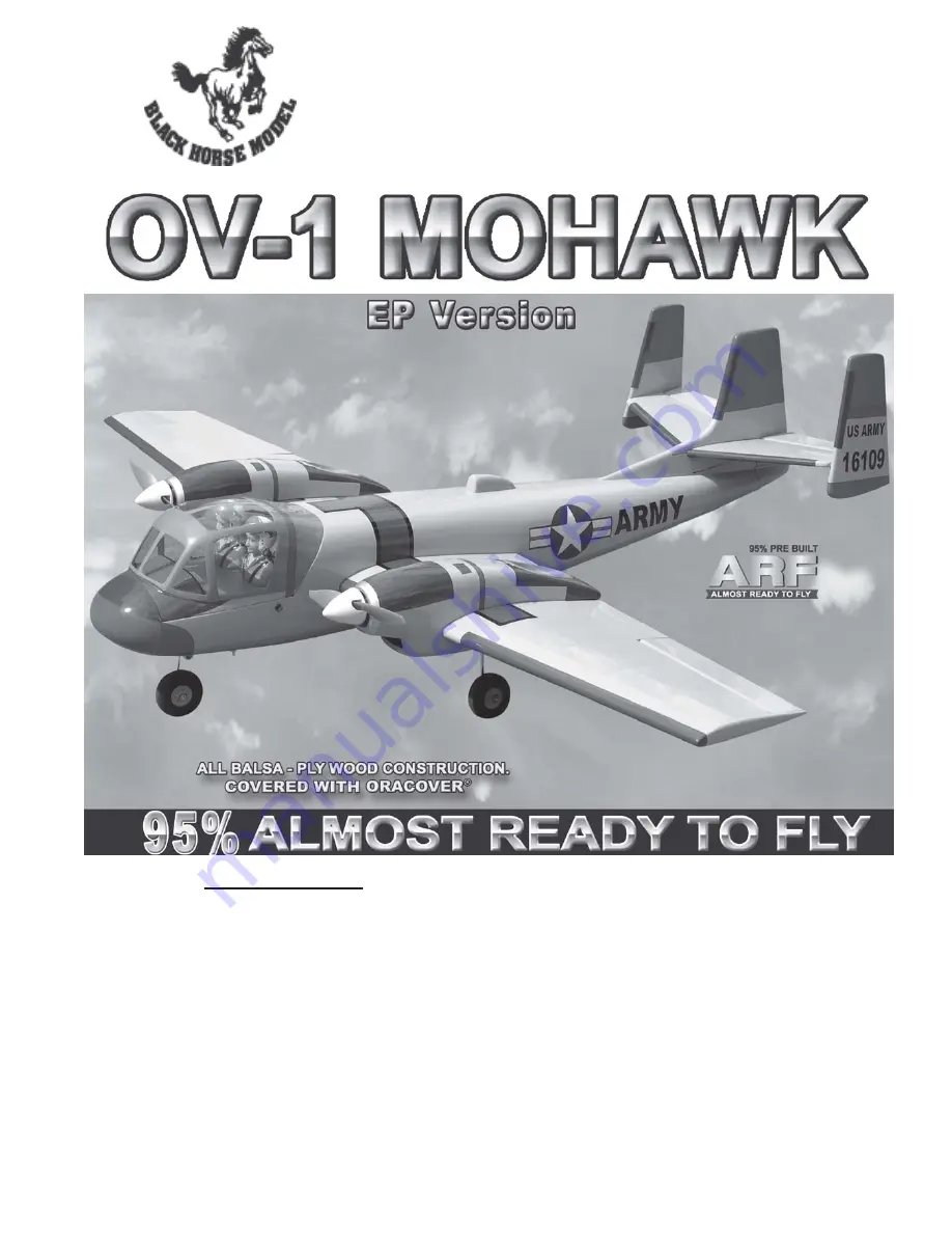 Black Horse Model OV-1 MOHAWK Instruction Manual Book Download Page 1