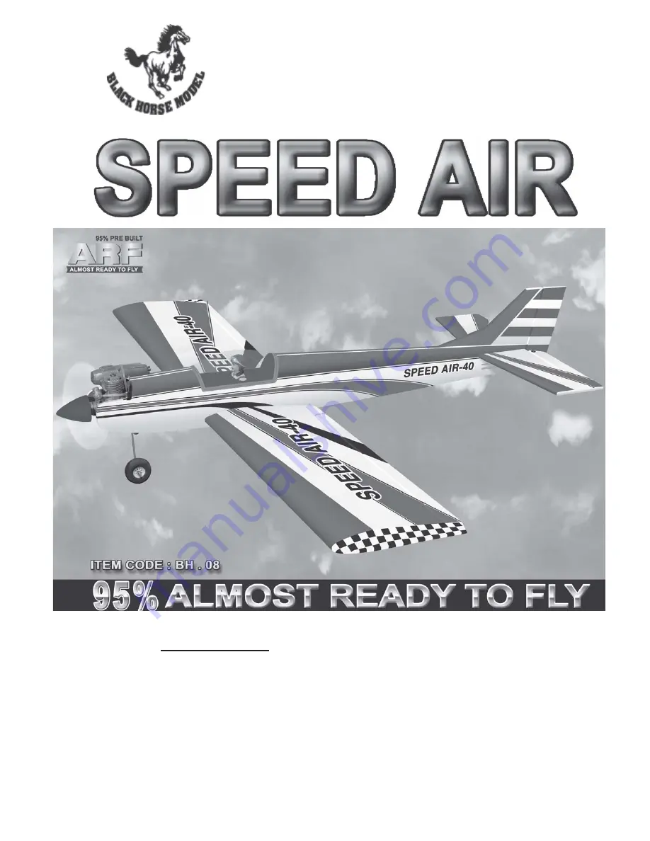 Black Horse Model SPEED AIR BH.08 Instruction Manual Book Download Page 1