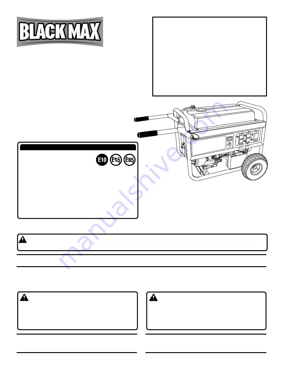 Black Max BM10680S Operator'S Manual Download Page 1