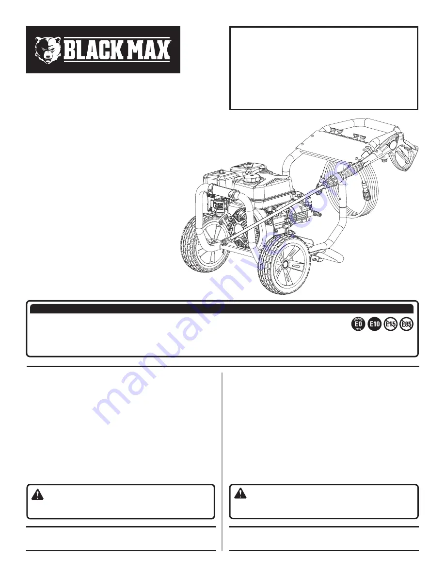 Black Max BM803300H Operator'S Manual Download Page 1