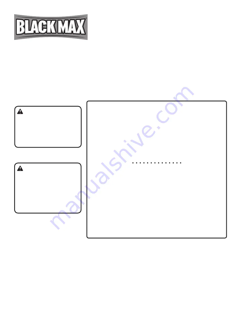 Black Max BM905700P Operator'S Manual Download Page 44