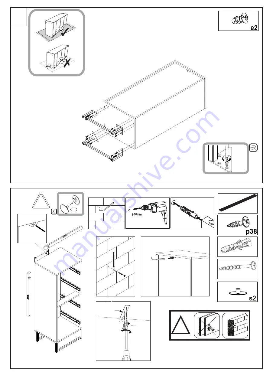 BLACK RED WHITE BROOKLYN B172-KOM4S Assembly Instructions Manual Download Page 10