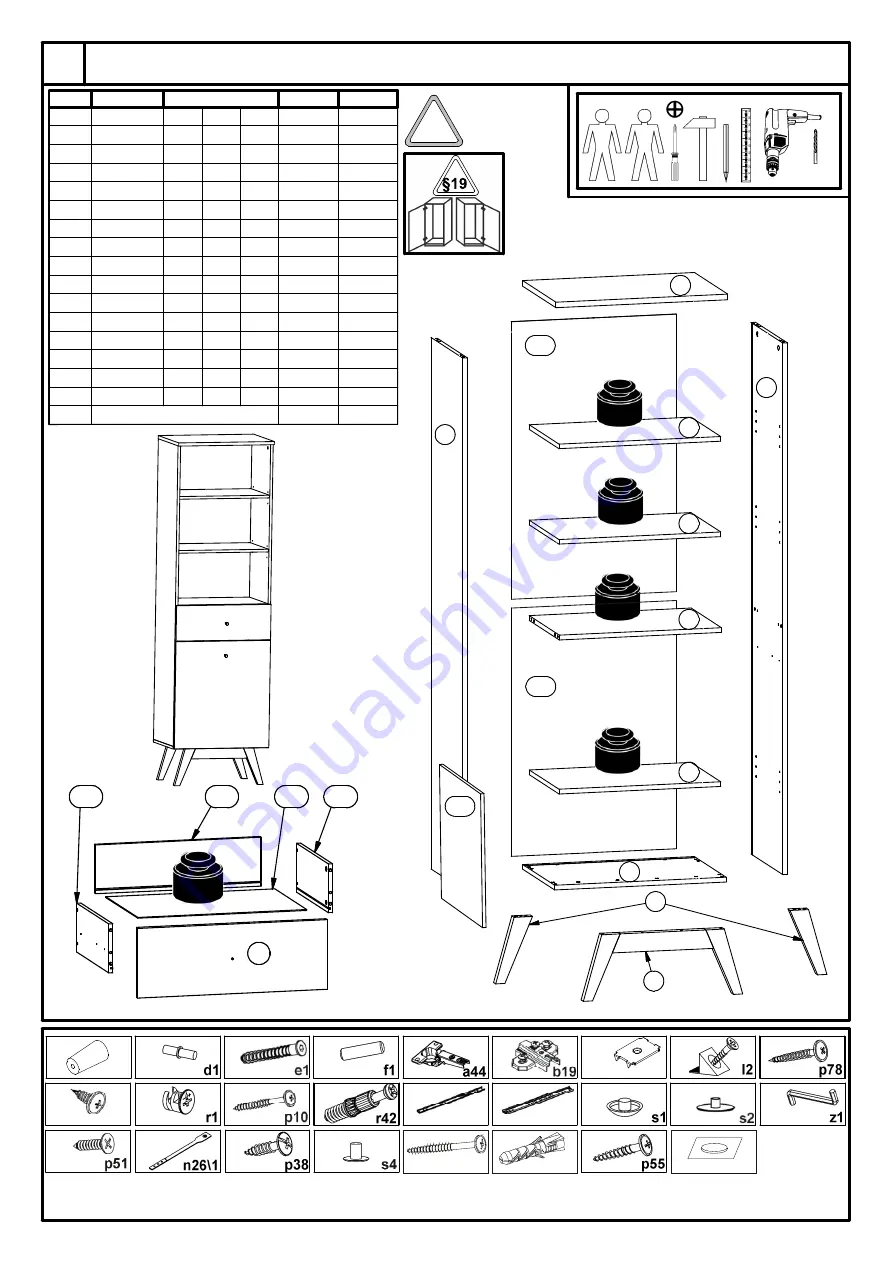 BLACK RED WHITE HEDA REG1D1S Assembly Download Page 3