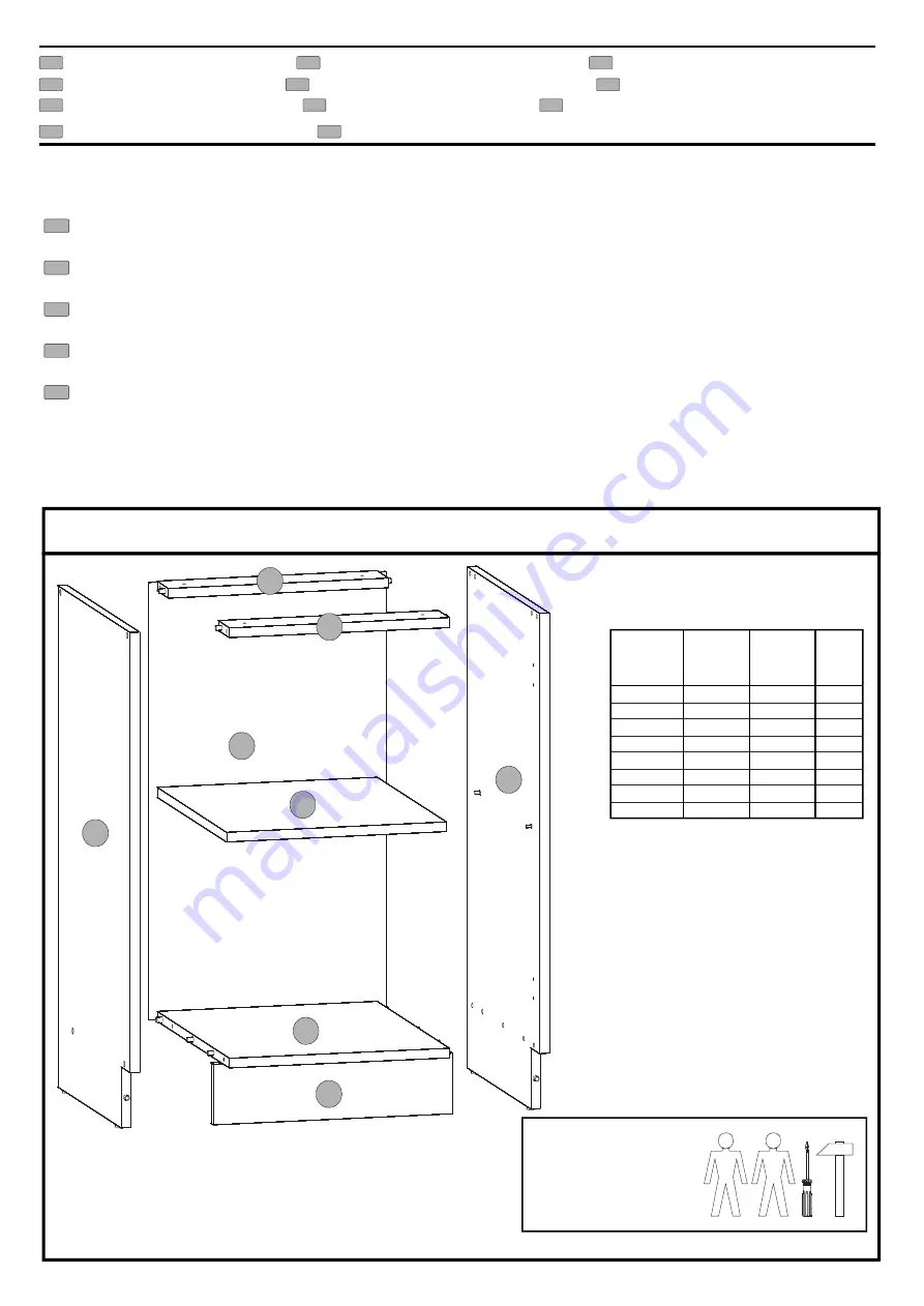 BLACK RED WHITE NIKA NKD-40/82 Assembly Manual Download Page 1