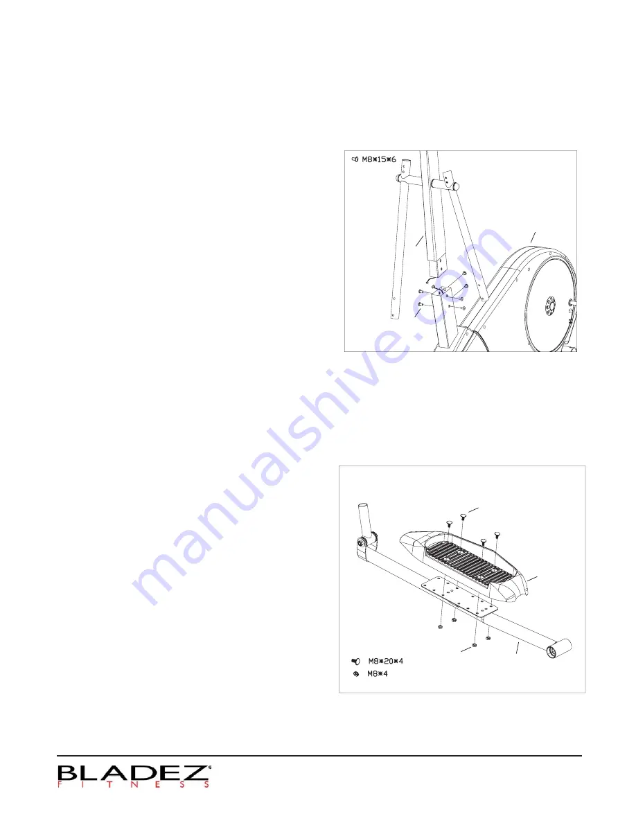 BLADEZ Elliptical X-350p Owner'S Manual Download Page 8