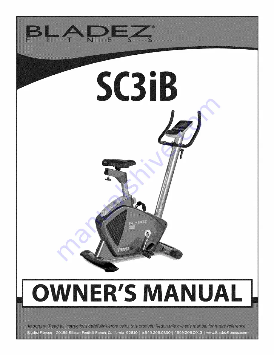 BLADEZ SC3iB Owner'S Manual Download Page 1