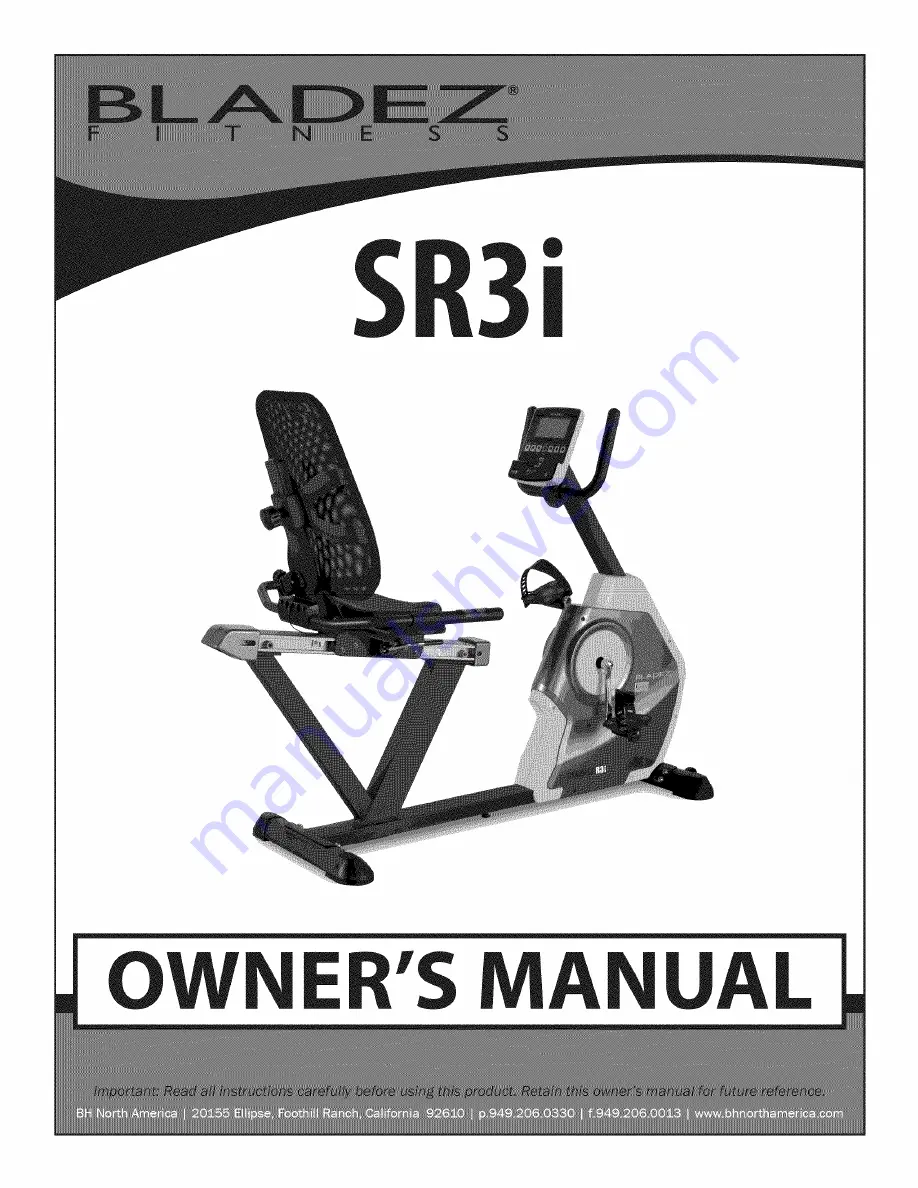 BLADEZ SR3I Owner'S Manual Download Page 1