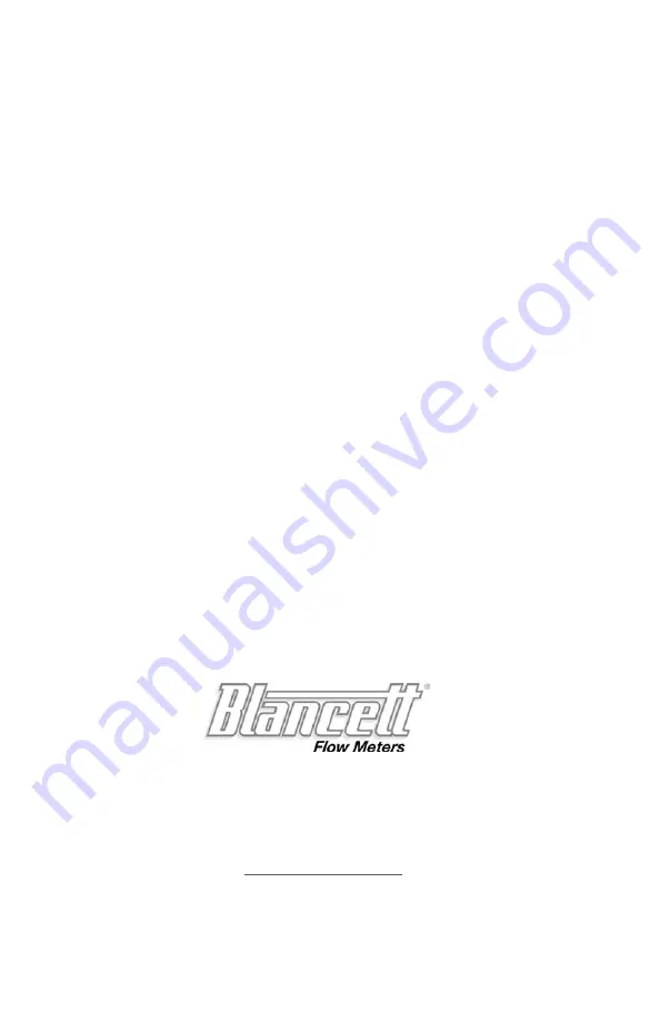 Blancett QUIKSERT Operation & Installation Manual Download Page 16