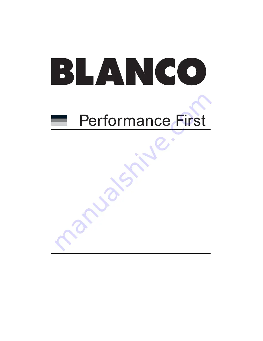 Blanco BRC90BX Use And Care And Installation Instructions Download Page 1