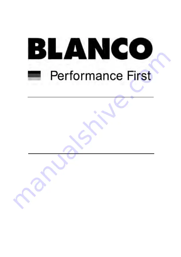 Blanco BRU70X Instructions For The Use And Care And Installation Download Page 1