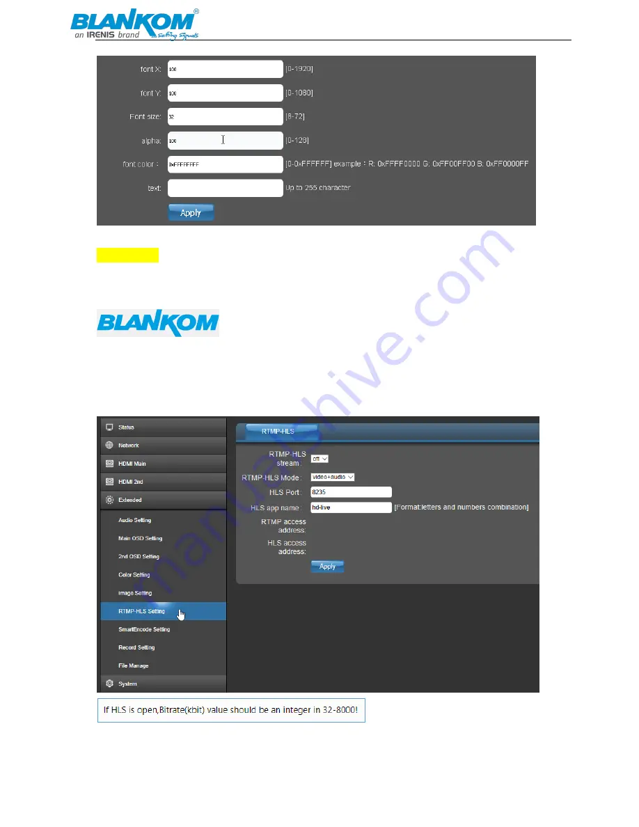 Blankom HDE-264B
HDE-265B User Manual Download Page 30