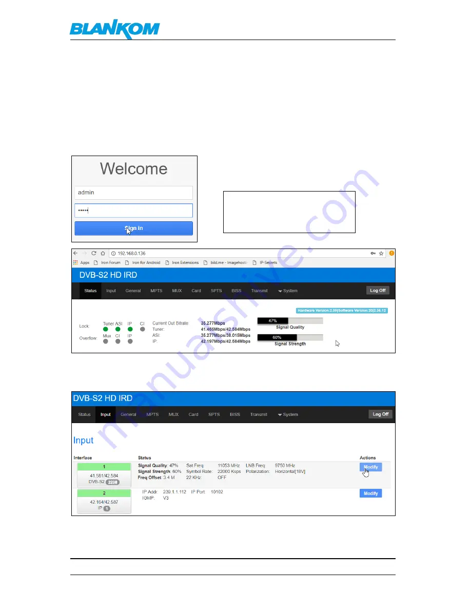 Blankom IRD-6100 User Manual Download Page 23