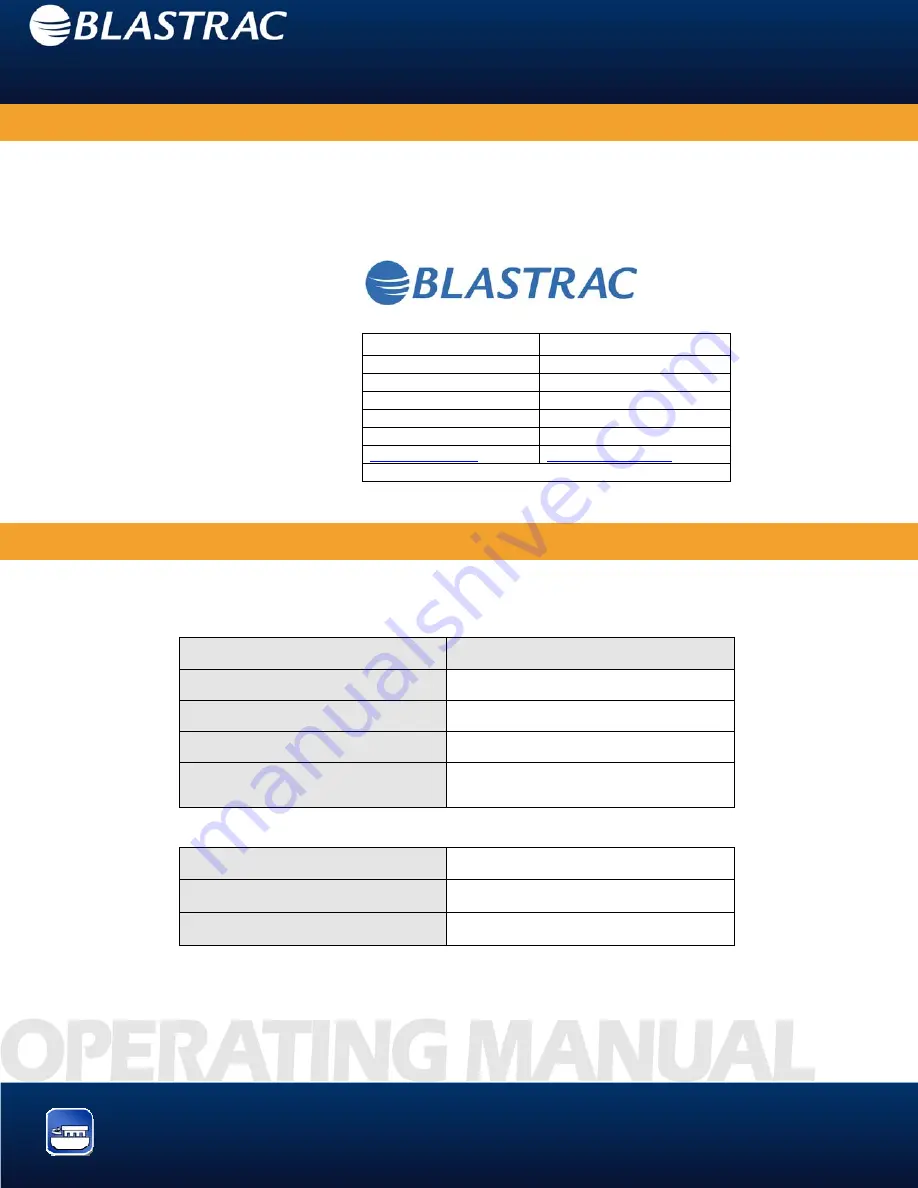 Blastrac BGS-250-115-S Operating Manual Download Page 3