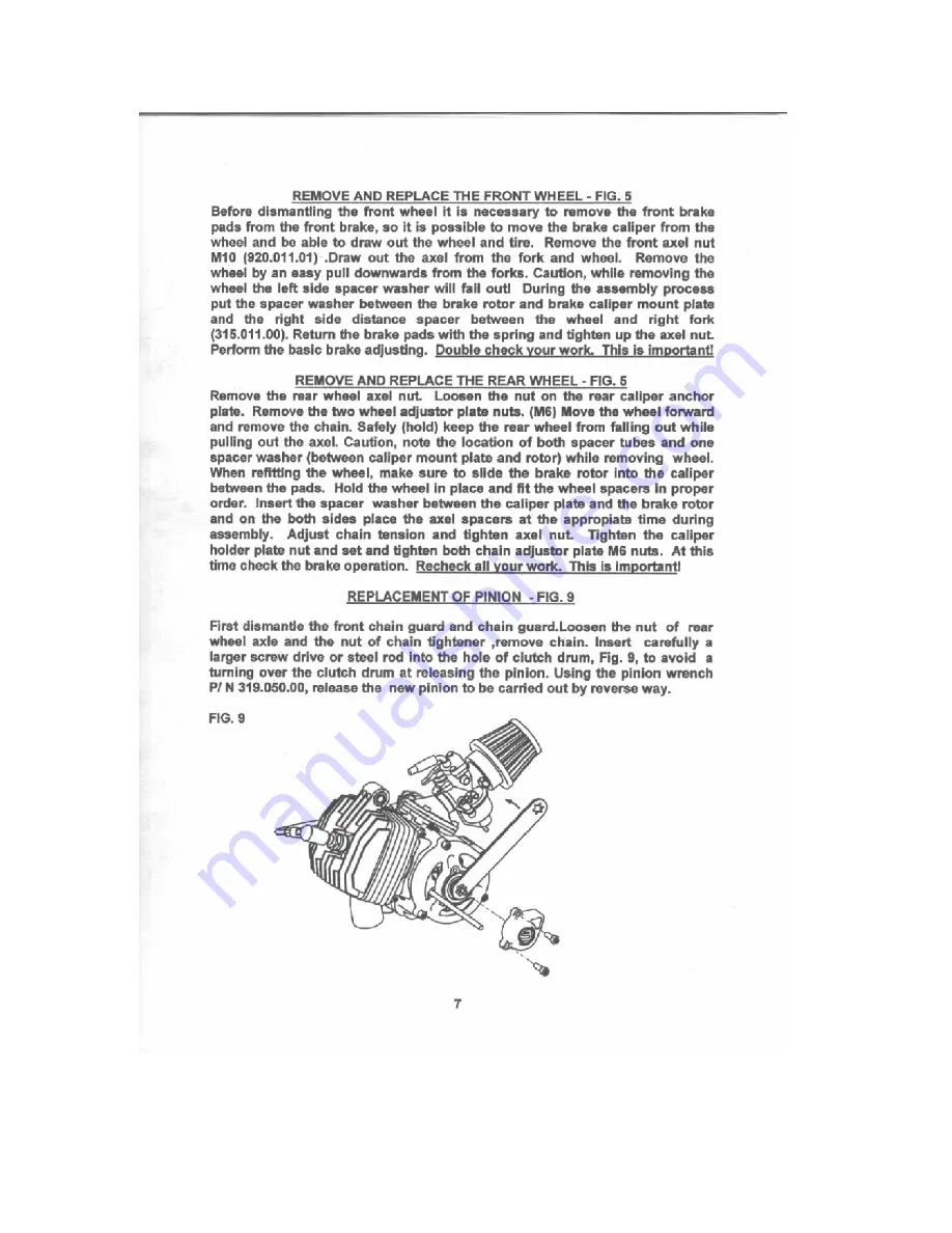 Blata Minibike Elite 13 Junior Service Manual Download Page 7