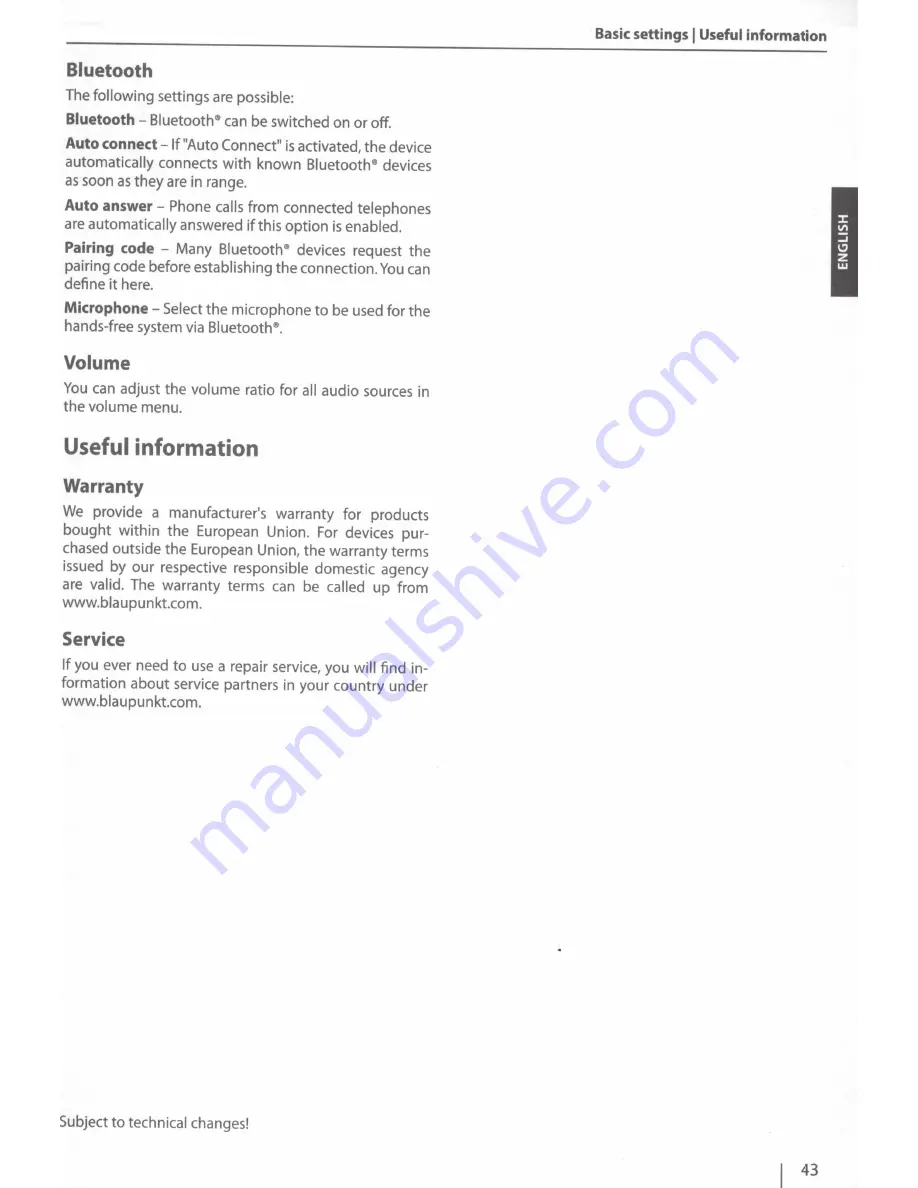 Blaupunkt 640 SERIES Operating Instructions Manual Download Page 22